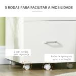 Arquivador de Escritório Móvel Auxiliar para Arquivos com 2 Gavetas Fechadura 2 Chaves 43x45x72cm Branco