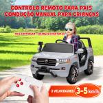 Carro Elétrico para Crianças Toyota Land Cruiser 12V com Faróis Buzina Arranque Lento e Música MP3 107x65x55,5 cm Cinza