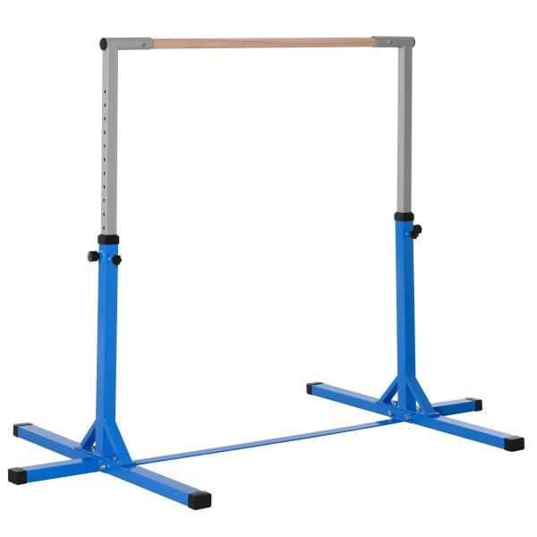 Barra de Ginástica para Crianças com Altura Ajustável 92 - 150 cm Barra Horizontal de Ginástica 194x121x150 cm Azul