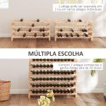 Suporte para Garrafas de Vinho para 96 Garrafas com 8 Níveis Suporte para Vinhos Vertical 114x28x113,5 cm Madeira