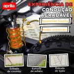 Mota Elétrica Infantil Aprilia 12V Rodas de Apoio Farol Música USB Amortecedor Vermelho 106,5x56x80 cm