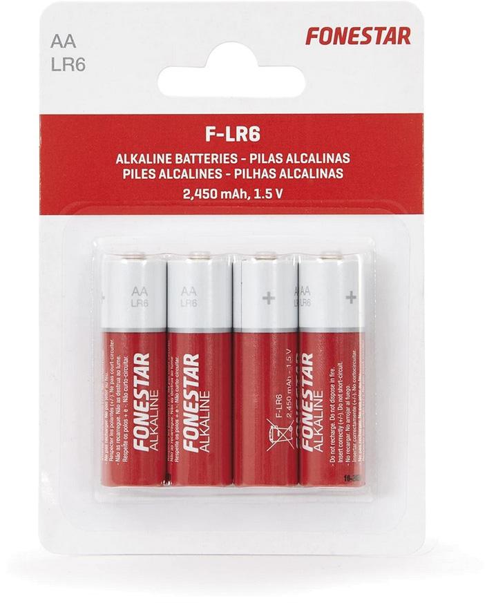 Blister 4 Pilhas Alcalinas AA LR6 1,5V - FONESTAR