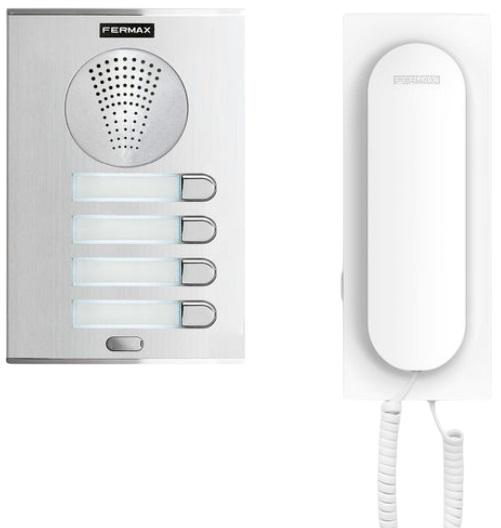 Kit Audio Porteiro City 4+N 4/L (Branco/Cinzento) - FERMAX