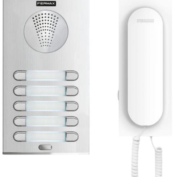 Kit Audio Porteiro City 4+N 10/L (Branco/Cinzento) - FERMAX