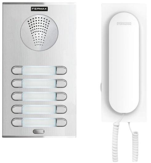 Kit Audio Porteiro City 4+N 10/L (Branco/Cinzento) - FERMAX
