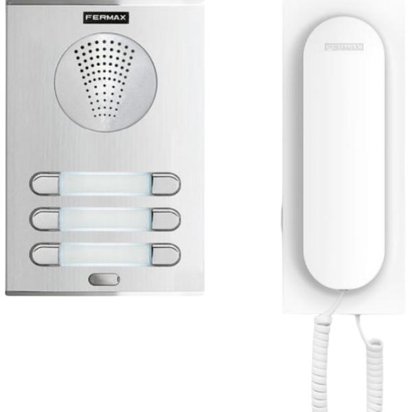 Kit Audio Porteiro City 4+N 6/L (Branco/Cinzento) - FERMAX