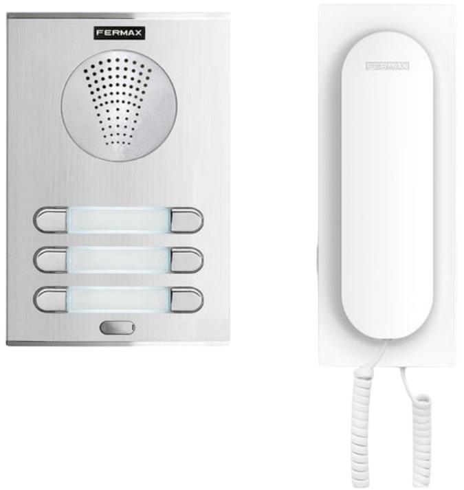Kit Audio Porteiro City 4+N 6/L (Branco/Cinzento) - FERMAX
