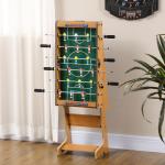 Mesa de Matraquilho para Crianças e Adultos Matraquilho 69x37x70cm com 2 Bolas 6 Hastes Metálicas 2 Placares de Pontos 18 Jogadores Pés Dobrável para Familias Festas Madeira