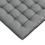 Conjunto de 6 Almofadas para Cadeiras de Jantar 40x40 cm 6 Unidades Almofadas para Cadeiras de Jardim Acolchoadas com Fitas Cinzento