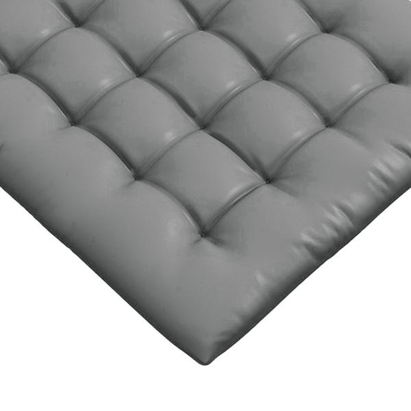 Conjunto de 6 Almofadas para Cadeiras de Jantar 40x40 cm 6 Unidades Almofadas para Cadeiras de Jardim Acolchoadas com Fitas Cinzento