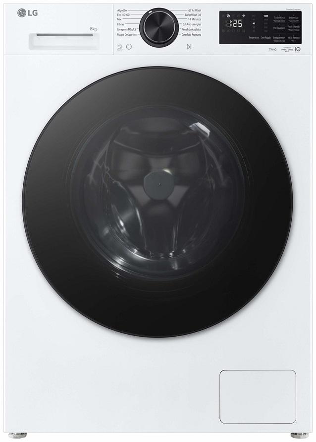 Máquina de Lavar Roupa AI Direct Drive F2X50S8TLB 8Kg 1200RPM (Branco) - LG