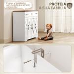 Aparador de Cozinha Rústico 4 Prateleiras de Porta Prateleiras Ajustáveis 3 Gavetas 120x38x87 cm Branco e Nogueira