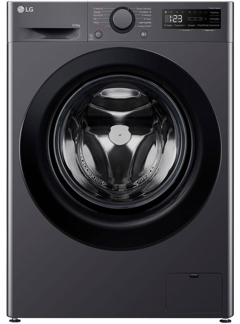 Máquina de Lavar e Secar Roupa F4DR509S6M 9/6Kg 1400RPM (Preto) - LG