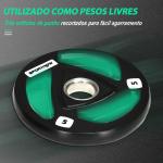 Conjunto de 2 Discos de Pesos Olimpicos 5kg Ferro Fundido Placas de Peso com Orifício de 5cm Ø24x3,5 cm Preto