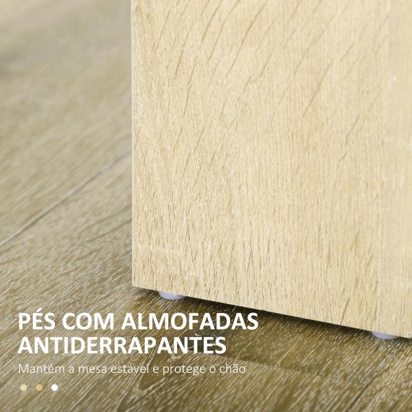 Mesa de Sala de Jantar para 4 - 6 Pessoas Estilo Moderno com Bancada de Melamina de Madeira Carga 50 kg 120x69x75 cm Carvalho