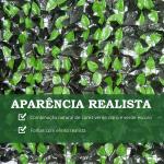 Vedação Artificial em Rolo 3x1m para Balcão Jardim Exterior Planta Decorativa de Parede PE Verde