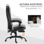 Cadeira de Massagem com 7 Pontos de Massagem Reclinável com Apoio para os Pés e Controlo Remoto 67x79x111 - 121 cm Preto