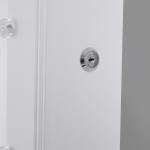 Armário para Joias 20 Luzes de LED Reclinável Fechadura Madeira 40x37x146cm Branco