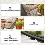 Conjunto de Jardim de 3 Peças com 2 Cadeiras de Balanço e Mesa com Tampo de Vidro e Estrutura de Aço para Pátio, Cinza