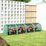 Estufa Pequena para Jardim, Cultivo de Plantas, com 4 Janelas Enroláveis, 400x100x80 cm, Verde