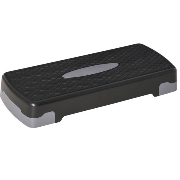 Step para Exercício Aeróbico Plataforma Step com Altura Ajustável em 2 Níveis com Carga Máxima 120kg para Exercício em Academia Casa 68x29x10 - 15cm Preto