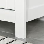 Armário de Casa de Banho com 1 Gaveta e Prateleira Interior Ajustável Móvel Auxiliar de Armazenamento Multifuncional para Sala de Estar Cozinha 60x30x80cm Branco