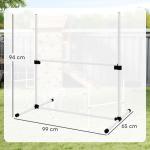 Conjunto de Treinamento de Agilidade para Cães 4 Peças Obstáculos de Salto com Altura Ajustável 99x65x94 cm Azul