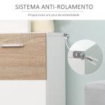 Armário Casa de Banho com 2 Portas e Prateleiras Interiores Ajustáveis Móvel Auxiliar de Madeira Multiuso para Sala de Estar Cozinha Sala de Jantar 60x30x85cm Branco e Madeira Natural