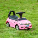 Carro Andador para Crianças de 18 - 36 Meses com Faróis Música Buzina Volante Compartimento de Armazenamento e Alça para Empurrar 63,5x28x36 Rosa