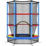 Trampolim Infantil Ø140x190 cm Trampolim para Crianças de 3 - 6 Anos com Rede de Segurança Carga 45 kg para Interior Azul