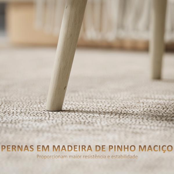 Mesa de Centro Elevatória com Compartimentos Ocultos de Armazenamento e Pés de Pinho 91x56x43 cm Carvalho