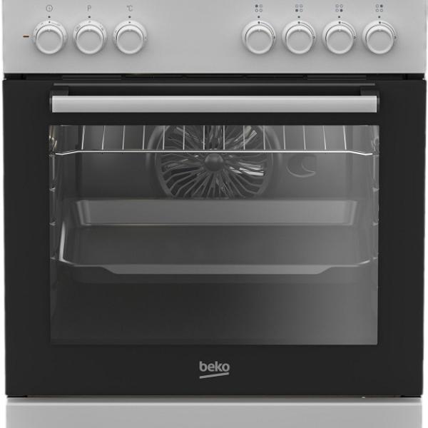 Fogão a Gás Natural FBE62120WD + Forno Elétrico 66L (Preto/Branco) - BEKO