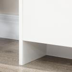Móvel Aparador com 3 Portas Prateleiras Ajustáveis ​​e Suporte com Fecho Suave para Televisores 120x35x85 cm Branco