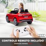 Carro Elétrico para Crianças Carro Audi Q8 Etron Sportback Infantil 12V Faróis Buzina e Música 98x49,5x43 cm Vermelho