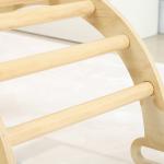 Arco de Aprendizagem para Crianças 2 em 1 Arco de Escalar para Crianças de 18 - 48 Meses Baloiço Bebés 68x42x36 cm Madeira