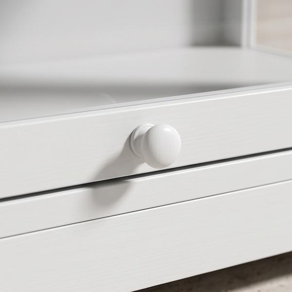 Vitrina Expositora para Coleções com 2 Níveis e Portas em Acrílico para Figuras, 59,5x30x73 cm, Branco