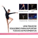 Barra de Equilíbrio Ginástica Dobrável 210 cm Barra de Ginástica Artística para Crianças Iniciantes e Ginastas 210x10x6,5 cm Rosa