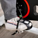 Bicicleta Ergométrica com Tela LCD Sela Ajustável Volante 8 kg para Escritório Branco