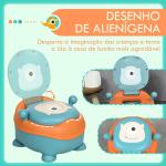 Bacio para Bebé de 6 - 36 Meses Portátil em Forma de Alienígena com Tampa e Estrutura Antiderrapante 35,6x35,7x22,2 cm Azul