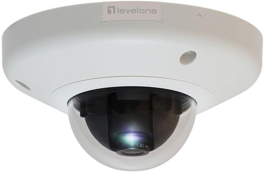 Câmara de Vigilância Fixa Dome IP Network 3 - Megapixel 802.3af PoE (Branco) - LEVEL ONE