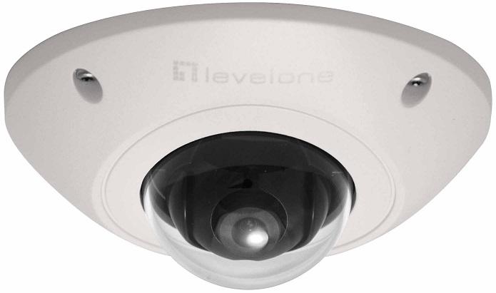 Câmara de Vigilância Fixa Dome IP Network 2MP (Branco) - LEVEL ONE
