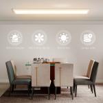 Conjunto de 4 Candeeiros de Teto Reguláveis em Cor com Interruptor DIP e de Parede 3000K/4000K/6000K 120x30x3,7 cm Branco
