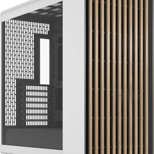 Caixa ATX North XL RC Chalk White Tempered Glass Clear Tint - FRACTAL DESIGN