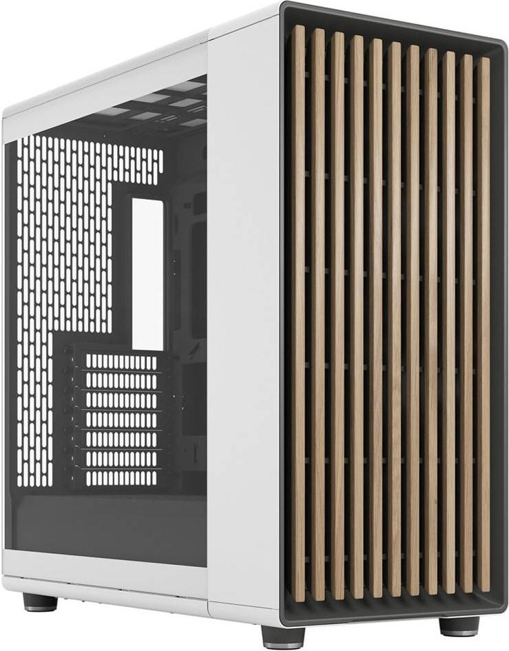 Caixa ATX North XL RC Chalk White Tempered Glass Clear Tint - FRACTAL DESIGN