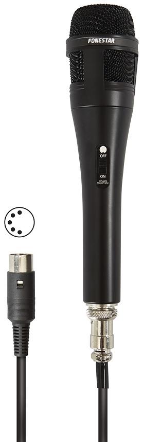 Microfone Dinâmico (Uso Geral e Profissional) - FONESTAR