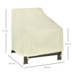 Capa de Proteção para Cadeiras Cobertura de Móveis Cadeira Impermeável Exterior, Jardim Proteção contra Chuva e Sol 68x87x77 cm 600D Oxford Tecido