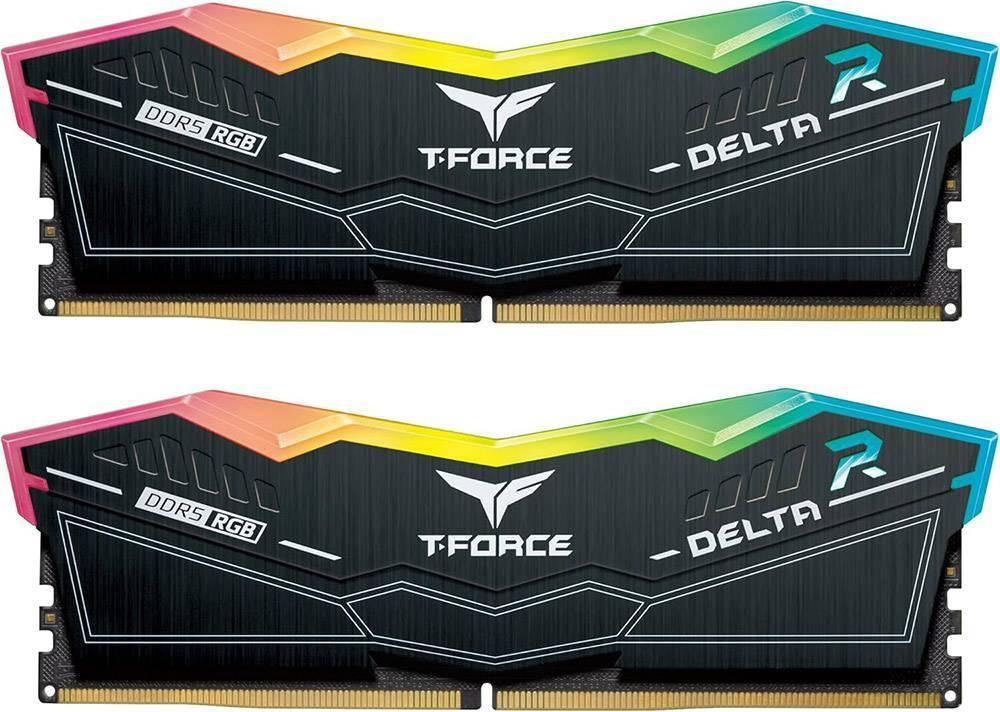 Team Group Kit 32GB (2 x 16GB) DDR5 6400MHz Delta RGB Preto CL32