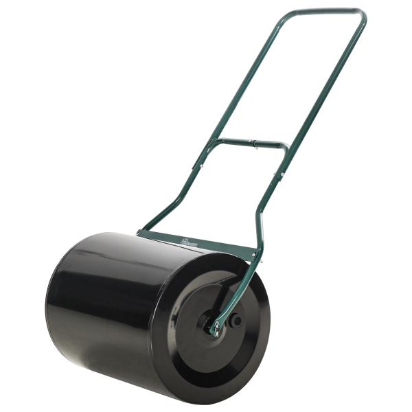 Rolo de gramado para jardim com capacidade de 60L preenchível com areia ou água de 50 cm de diâmetro preto