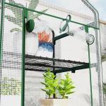 Estufa de Jardim Vertical 69x49x193 cm com 5 Prateleiras Estufa para Plantas e Cultivos com Cobertura Transparente de PE Verde
