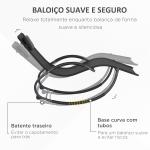 Espreguiçadeira Baloiço de Jardim com Apoio para os Braços Almofada para a Cabeça Removível 155x61x88 cm Preto